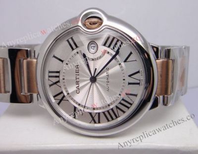 42mm CARTIER Ballon Bleu Replica Watch 2-Tone Rose Gold